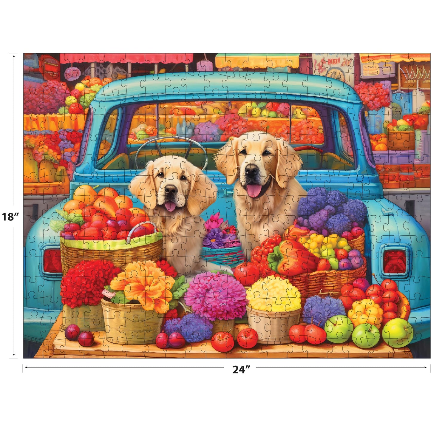 RoseArt - Kodak Premium - Pickup Pups- 350 Piece Jigsaw Puzzle for Adults