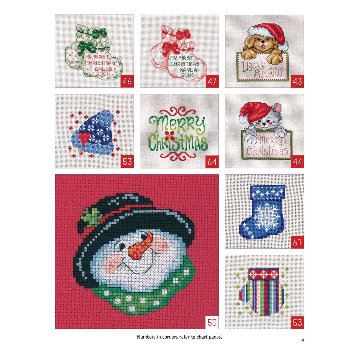 Leisure Arts Cross Stitch Holiday Ornaments Galor Cross Stitch Book- Pattern Kits from Snowmen to Elves to Woodland Creatures, 98 Christmas Ornaments Design. LEISURE ARTS