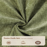 Ihanherry 106" U Shaped Modular Sectional Cloud Sofa, Modern 6 Seat Chenille Couch with Ottoman for Living Room, Bedroom and Apartment, Green Ihanherry