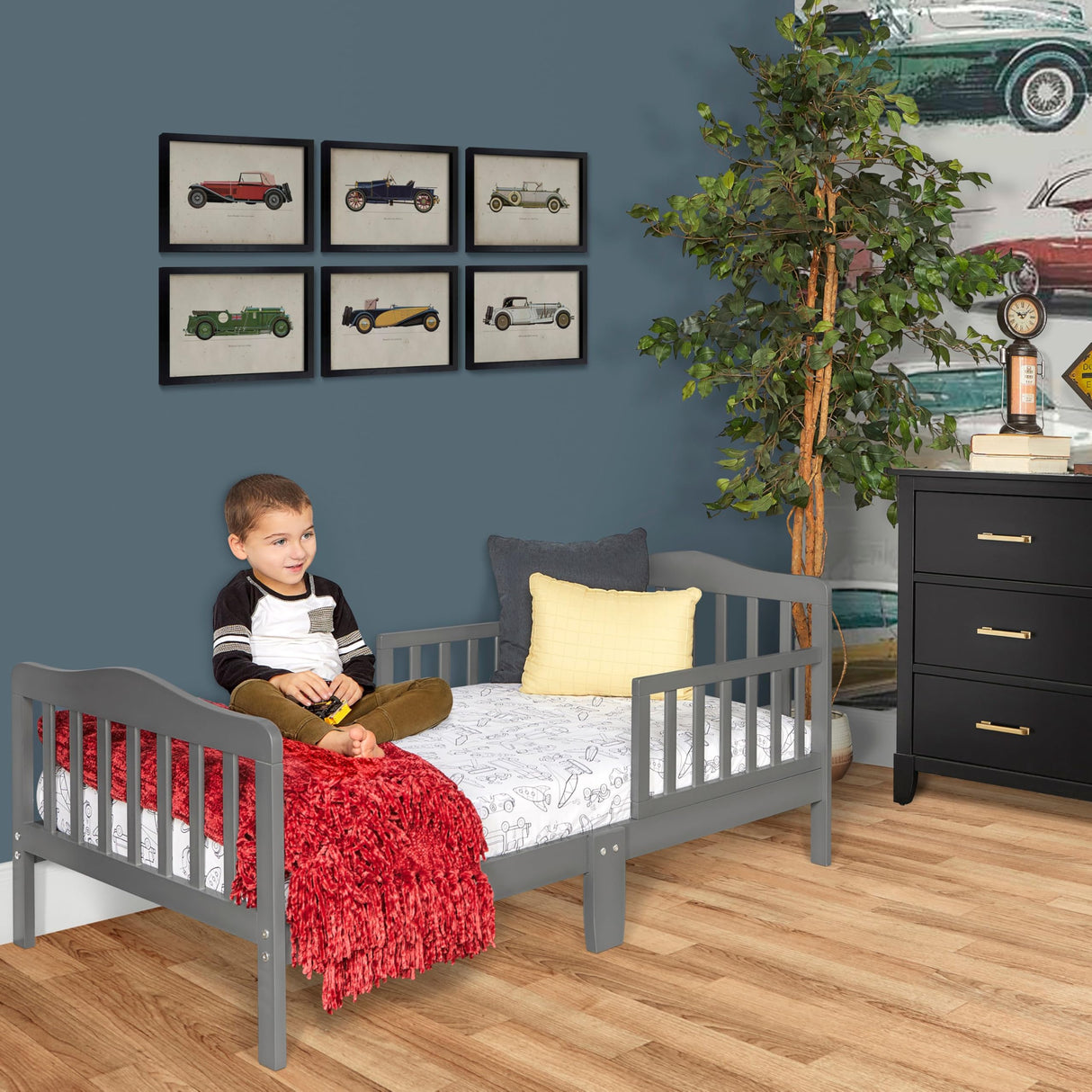 Dream On Me Sydney Toddler Bed in Steel Grey, Greenguard Gold Certified Dream On Me