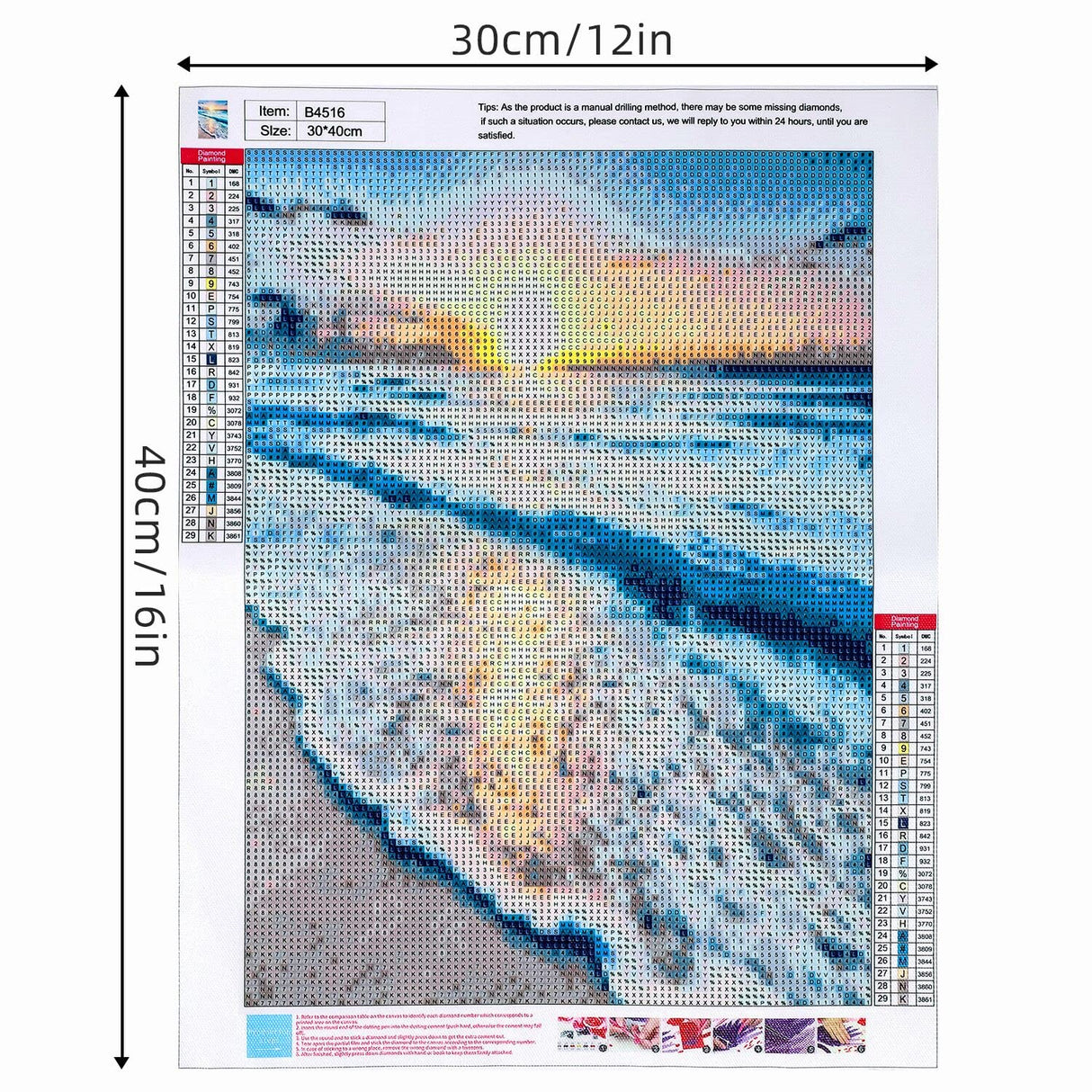 DKHDBD Diamond Painting Kits for Adults, 12x16 Inch DIY Paint by Numbers for Adults Beginner, DIY Full Drill Diamond Dots Paintings Picture Arts Craft for Home Wall Art Decor (Seaside) DKHDBD