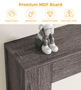 Condemo Farmhouse Console Table with LED Light and 2 Drawers, 55 inch Long Sofa Table Behind Couch, Narrow Entry Table for Entryway, Hallway, Entrance, Living Room (Gray Brown) Condemo