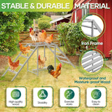 Chicken Perch for Coop with Swing Set,Chicken Ladder coop Toys,Chicken Roosting Bars, Chicken Run Accessories,Suitable for Pet's Health & Happy,Chicken Coop Toys for Backyard Farm Shinoske