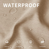 Easy-Going Linen Look Outdoor Curtains Waterproof Windproof Porch Curtains, Soft Thicken Outdoor Privacy Curtains for Patio, Gazebo, Grommet Top and Tab Bottom Drape, 2 Panels, 54x96 inch, Beige Easy-Going