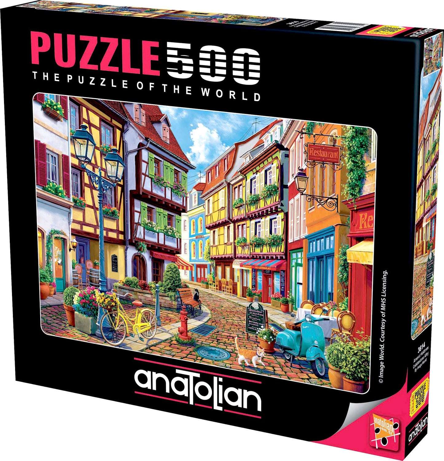 Anatolian Puzzle - Cobblestone Alley, 500 Piece Jigsaw Puzzle, #3614