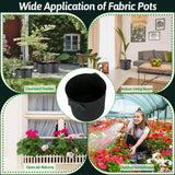 lucdnc 5 Pcs Grow Bags 5 Gallon Plant Grow Bags Multi-Purpose Nonwoven Fabric Pots with Durable Handles,Outdoor Garden Plant Pots for Vegetables Fruits Flowers Herb Succulent Bonsai Plants lucdnc