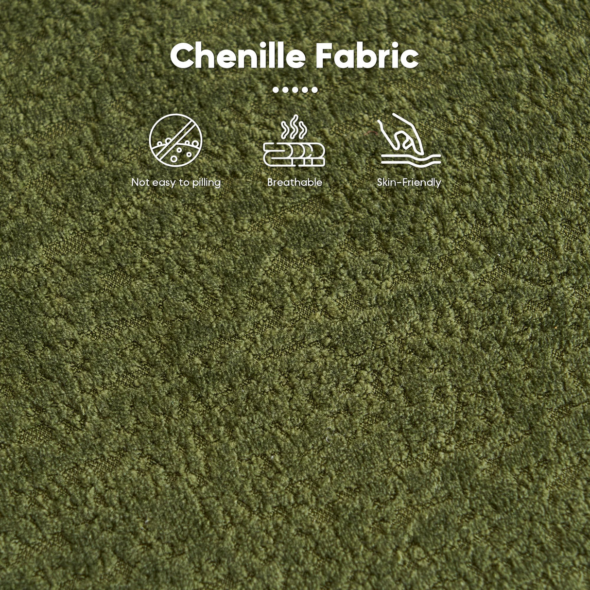 VYNELITO Oversized Sectional Sofa with Chaise for Living Room, 99" Modern Luxury Chenille 4-Seater Sofa Extra Wide Seat L-Shape Curved Cloud Couch with 4 Throw Pillows,Antique Green VYNELITO