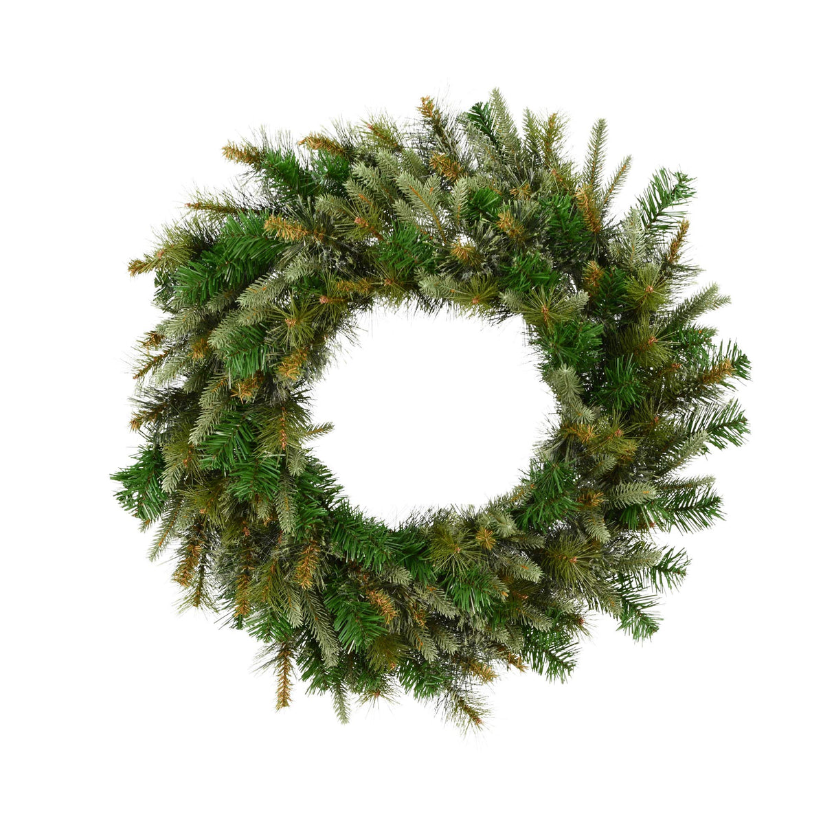Vickerman 48" Unlit Cashmere Wreath - Artificial Christmas Wreath - Natural Looking Wreath with PVC Needles - Reliable and Durable - Front Door or Mantel Wreath Vickerman