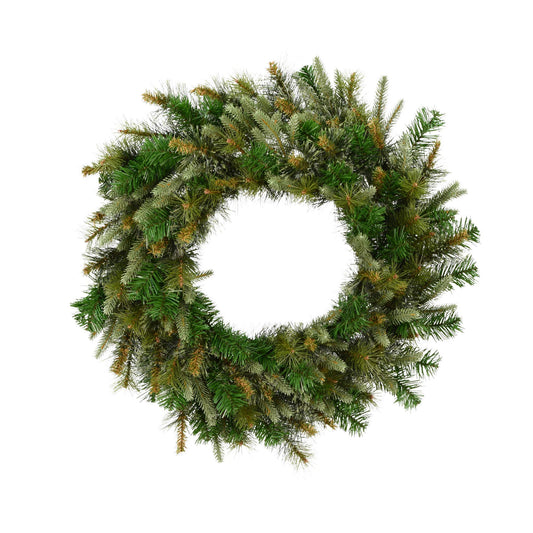 Vickerman 42" Unlit Cashmere Wreath - Artificial Christmas Wreath - Natural Looking Wreath with PVC Needles - Reliable and Durable - Front Door or Mantel Wreath