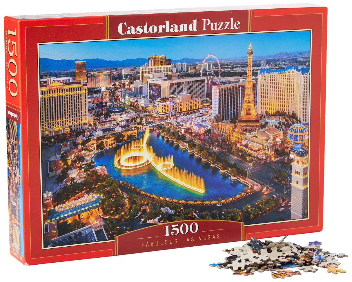 CASTORLAND 1500 Piece Jigsaw Puzzles, Fabulous Las Vegas, USA, Adult Puzzles, Castorland C-151882-2 Castorland