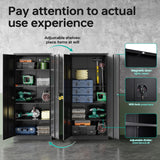 SISESOL Metal Garage Storage Cabinet with 2 Doors and 4 Adjustable Shelves 71" Pantry Cabinet Utility Storage Cabinet Locking Steel Storage Cabinet SISESOL