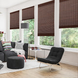Alimoo Cordless Natural Bamboo Roman Shades - Stylish Window Blinds 42W x 72L Alimoo