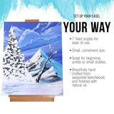 U.S. Art Supply Venice Heavy Duty Tabletop Wooden H-Frame Studio Easel - Artists Adjustable Beechwood Painting and Display Easel, Holds Up to 23" Canvas, Portable Sturdy Table Desktop Holder Stand U.S. Art Supply