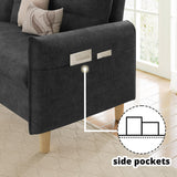 LIKIMIO 80''L-Shaped Modular Sectional Sofa for Living Room, 3-Seater Couch with Movable Ottoman, Modern Convertible Sofas, Small Couches for Living Room/Apartment/Office, Grey LIKIMIO