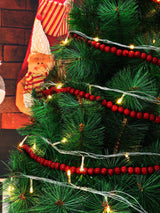 16 Feet Christmas Wood Bead Garland Wooden Bead Garland for Christmas Tree Holiday Decoration WILLBOND