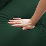 Jarenie 48" Loveseat Sofa, 2 Seater Love Seat Mid Century Modern Small Couches for Living Room Bedroom Apartment, 2 Throw Pillows and Wooden Legs, Green Jarenie