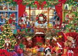 Christmas Room Puzzles for Adults 1000 Piece Winter Cat Dog Art Holiday Jigsaw Puzzles Impossible Challenging Puzzle for Adults As Home Decor BUAHA