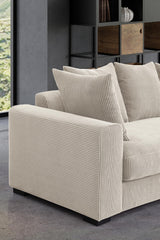 Eafurn L Shaped Corduroy Upholstered Sectional Sofa with Right Facing Chaise,3 - Piece Oversized Lounge Couch Convertible Sleeper Sofabed for Living Room Office Corner Eafurn