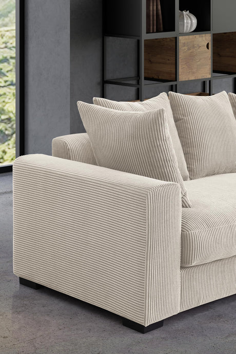 Eafurn L Shaped Corduroy Upholstered Sectional Sofa with Right Facing Chaise,3 - Piece Oversized Lounge Couch Convertible Sleeper Sofabed for Living Room Office Corner Eafurn