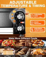 PYY Electric Pizza Oven Indoor Countertop Pizza Oven Commercial Pizza Maker Machine for Home with Timer Stainless Steel Pizza Cooker PYY