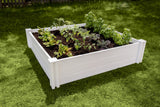 Vita Classic 4'X4'x11 Vinyl Raised, White VT17108 x 4ft Modular Garden Bed, 11" H Vita
