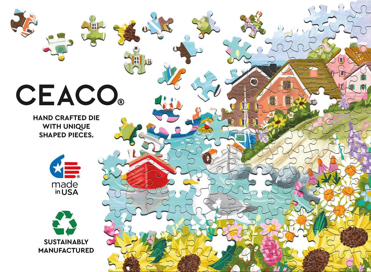 Ceaco - Olivia Gibbs - Sea Town Harbor - 300 Piece Jigsaw Puzzle Ceaco