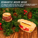 SWIGRANCE 6 Set Large Wood Candle Wick Grid Design Large Wooden Wick 2.7x2.4inch / 70x60mm (Width*Height), Natural Crackling Wood Wick Core with Iron Stands for Soy Candle Making Candles Supplies SWIGRANCE