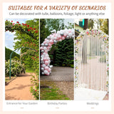 Outsunny 82'' Decorative Metal Garden Trellis Arch with Durable Steel Tubing & Elegant Scrollwork, Perfect for Weddings Outsunny