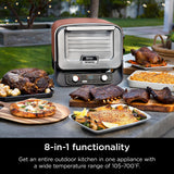Ninja Woodfire Outdoor Pizza Oven, 8-in-1 Portable Electric Roaster Oven, Heats up to 700°F, 5 Artisan Pizza Settings, Integrated BBQ Smoker Box, Includes Flavored Wood Pellets, Terracotta Red Ninja