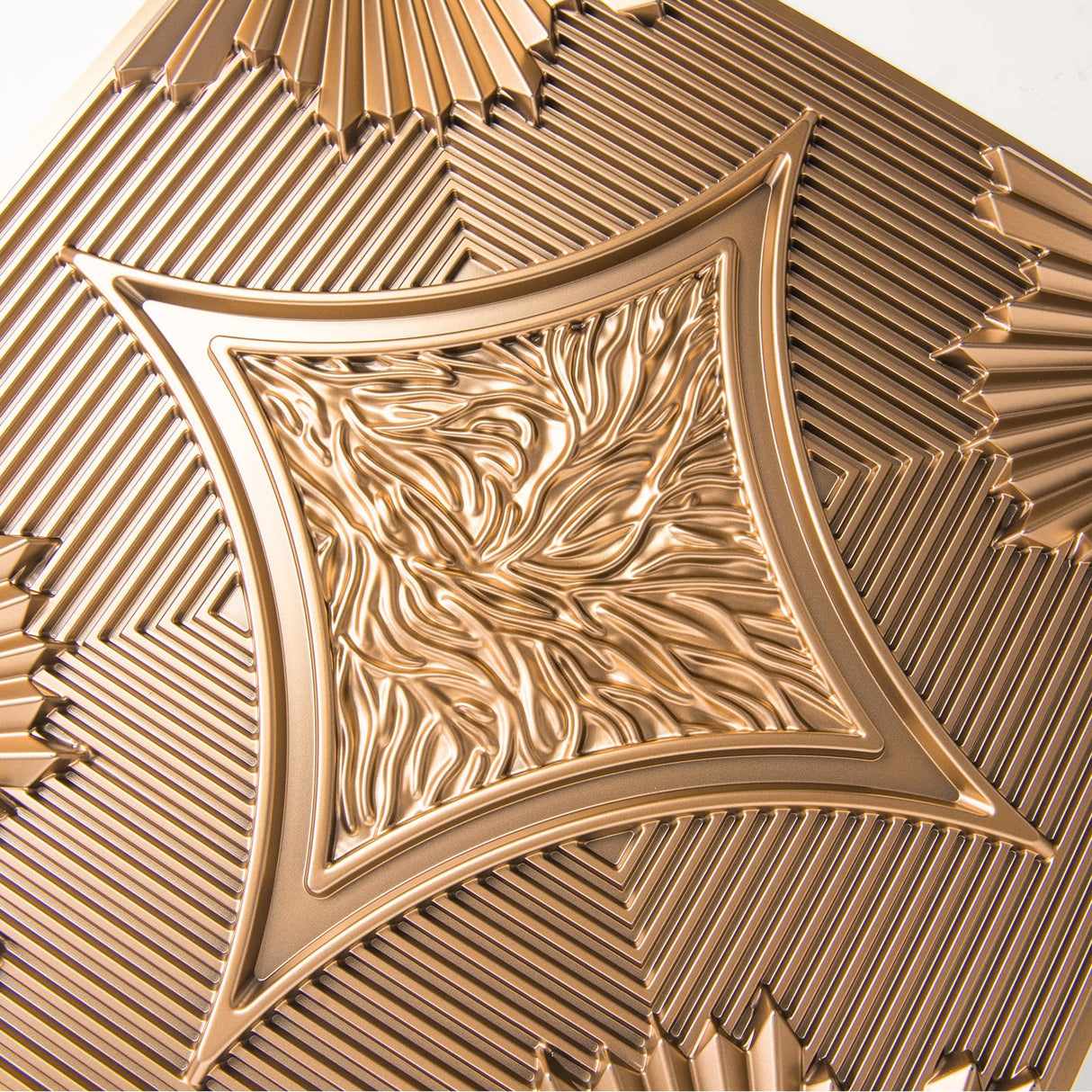 Art3d Drop Ceiling Tiles 24x24 in Bronze (12-Pack, 48 Sq.ft), 3D Wainscoting Panels Glue Up 2x2 Art3d