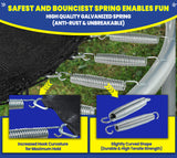 Machrus Upper Bounce Trampoline 7.5FT 9FT 10FT 12FT 14FT 15FT 16FT, Recreational Trampolines with Enclosure- ASTM Approved- Outdoor Trampoline for Kids and Adults with Safety Net and Spring Padding Upper Bounce