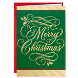 Hallmark Boxed Christmas Cards, Green and Gold (40 Cards with Envelopes) Hallmark