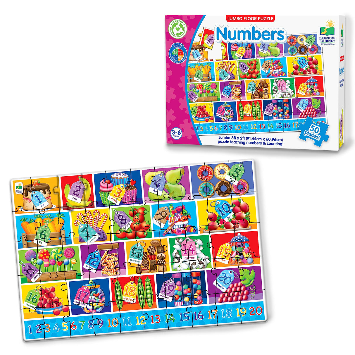 The Learning Journey: Jumbo Floor Puzzles - Numbers - Floor Puzzles For Kids Ages 3-5 - Award Winning Educational Toys The Learning Journey