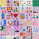 ATARAXIA ART 3D Stencil Book 40 Patterns, Drawing Molds Design Paper for 3D Pen, Reusable Colorful 20 Sheets 40 Pattern, Clear Pad & 2 Finger Caps, Painting Graffiti Template for 3DPen Kids DIY Gifts ATARAXIA ART