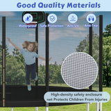 Trampoline 14FT for Kids and Adults with Safety Enclosure Net, Basketball Hoop &Ladder 1500LBS ASTM Compliant Outdoor Recreational Trampoline Merax