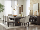 Signature Design by Ashley Burkhaus Traditional Rectangle Extension Dining Room Table, Dark Brown Signature Design by Ashley