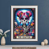 DIY Skull Diamond Art Kits for Adults, 5D Skeleton Diamond Painting for Beginners, Diamond Dot, Small Gem Painting, Full Drill Dimond Art Paintings Kit, Crafts for Adults, Home Wall Decor (12x16inch) Rekxtmo