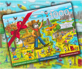 Pawsome America by Gerjato | 1000 Piece Puzzle for Adults, Family and Kids – 20x30 Inch HD Puzzles for Adults 1000 Pieces with a Silky Matte Finish | Fun Unique USA Puzzle Gift Box with 1:1 Poster Gerjato