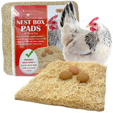 Nest Box Pads for Chicken Nesting Boxes - 13 x 13 Pads Made in USA from Sustainably Sourced Aspen Excelsior (10 Pack) Pecking Order