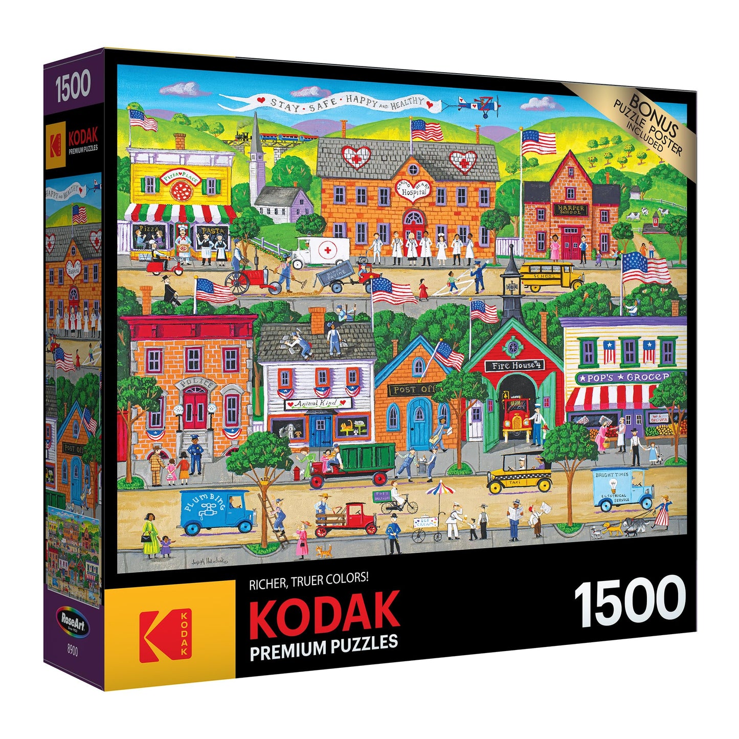 RoseArt - Kodak Premium - Hometown Heroes - 1500 Piece Jigsaw Puzzle for Adults