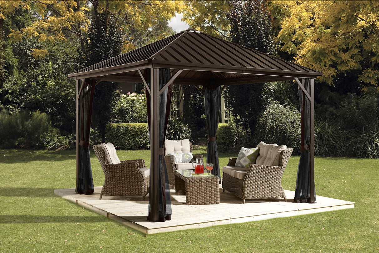 Sojag Outdoor 8' x 8' Dakota Hardtop Gazebo Outdoor Sun Shelter Sojag