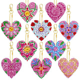 choyaxo 10 Pack Valentine's Day Diamond and Painting Keychain DIY Diamond and Painting Kits for Adult Beginners Love Heart Keychain choyaxo