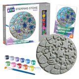 MindWare Paint Your Own Stepping Stone Kit - Mosaic Moon and Stars - Kits Include Paint and Brushes - MindWare