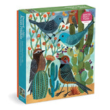 Galison Desert Avian Friends 1000 Piece Puzzle from Galison - 20" x 27" Beautifully Illustrated Puzzle from Geninne Zlatkis, Thick & Sturdy Pieces, Challenging Activity for Adults, Unique Gift Idea! Galison
