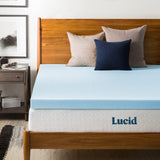 LUCID 3-inch Ventilated Gel Memory Foam Mattress Topper - Twin LUCID