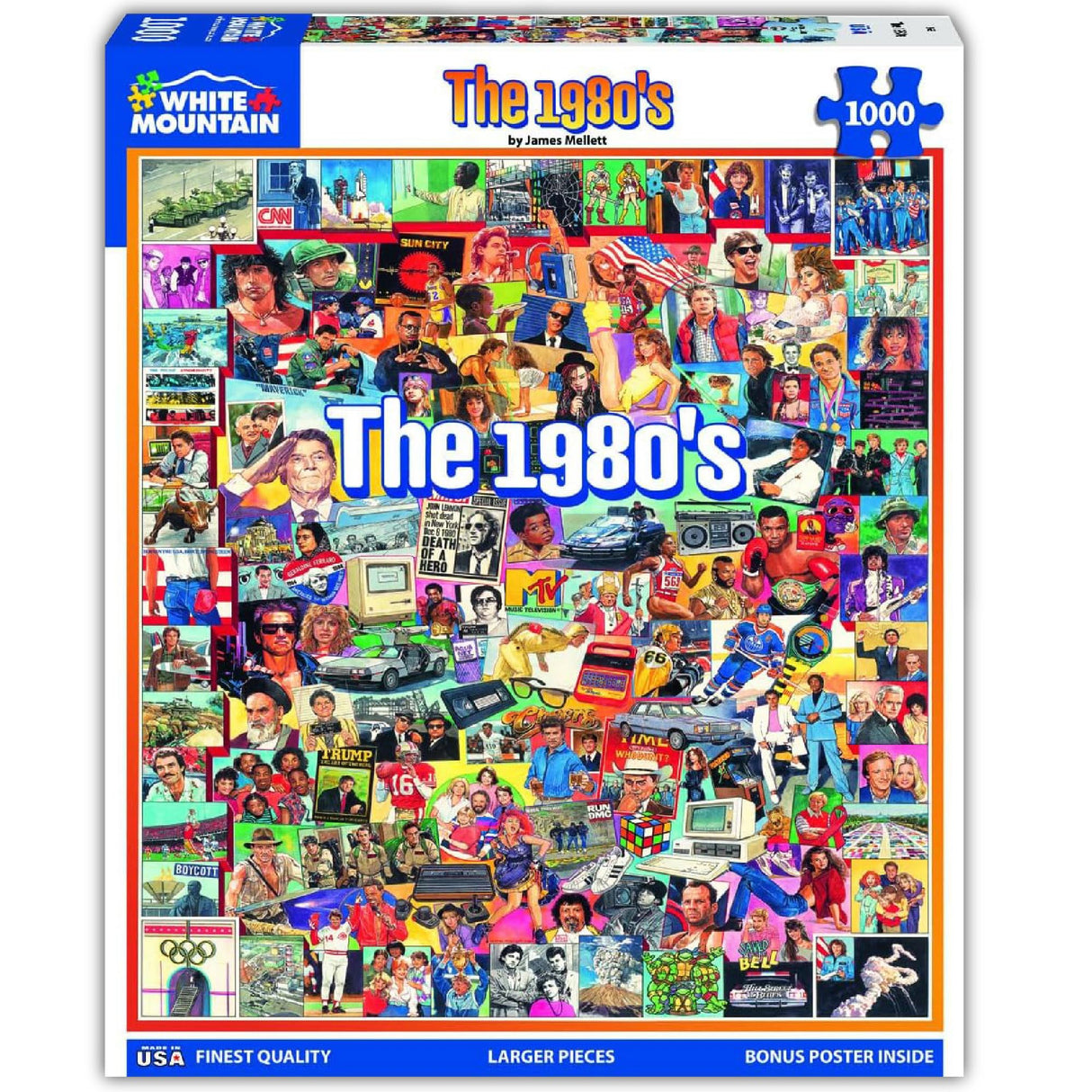 White Mountain Puzzles The Eighties - 1000 Piece Jigsaw Puzzle White Mountain