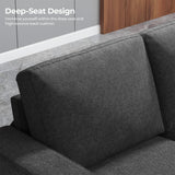COPIAE 89 Inch Sofa with Extra Deep Seats Oversize, 3 Seater Sofa for Living Room,Modern Couch and Sofa, Comfy Armrests and Seats and Backrests, Easy Installation, Grey COPIAE
