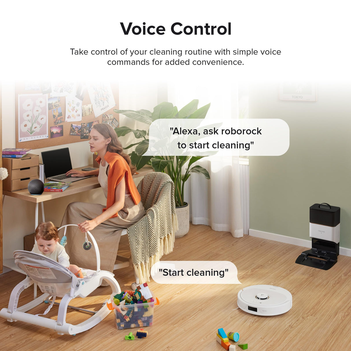 roborock Q8 Max+ Robot Vacuum and Mop, Self-Emptying, Hands-Free Cleaning for up to 7 Weeks, Reactive Tech Obstacle Avoidance, 5500 Pa Suction, DuoRoller Brush, APP-Controlled Mopping, White roborock