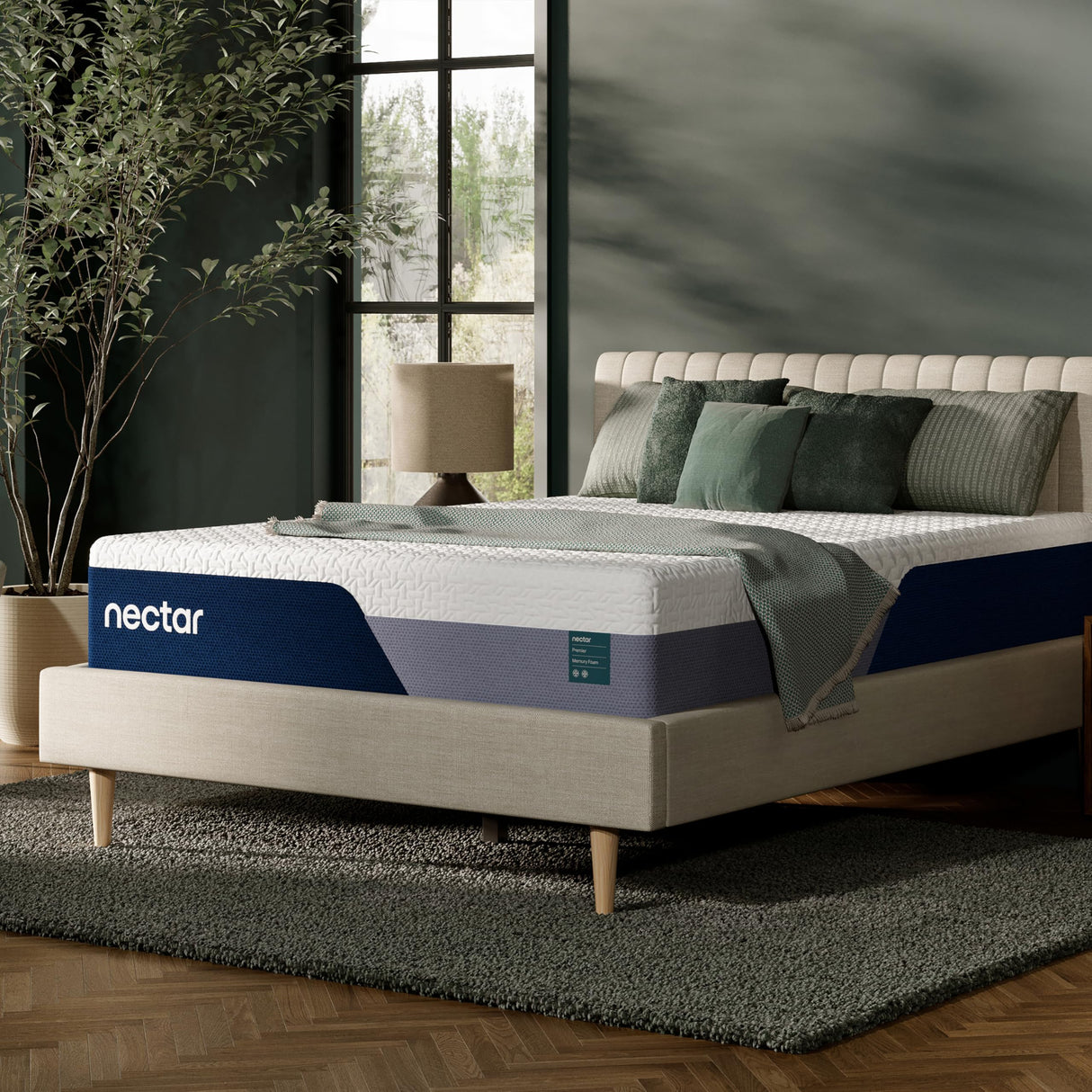 Nectar Premier 13” King Mattress - Medium Firm - Contouring Memory Foam - Cooling Upgrade - 2” Pressure Relief Layer - Mattress in a Box - 365-Night Trial & Forever Warranty Nectar