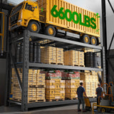 Bepatio 77" W Garage Shelving Storage Shelves, 3 Tier Metal Shelving Unit Heavy Duty for Storage, Adjustable Black Shelves for Commercial, Industrials, Garage, Basement, 77.2" W*23.7" D*66.2”H Bepatio